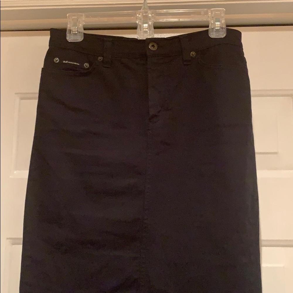 Dolce & Gabbana Black Denim Skirt